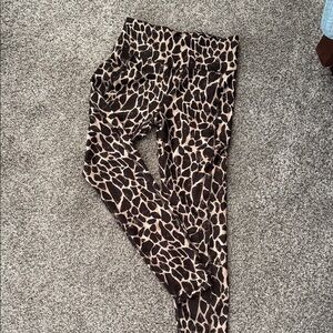 Marika Leopard Print Leggings - Brown and Black